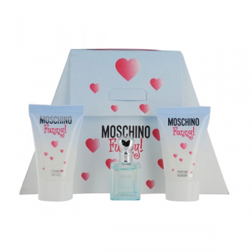 Moschino Funny Набор Mini (Туалетная вода 4 ml, 25 Лосьон для тела, 25 Гель для душа) (8011003832279)